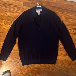 Adidas adiPure blue pullover sweater with half zipper